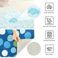 thumbnail image 3 of Yayeee Bath Rug for Bathroom Floor Non Slip Rectangle Fluffy Soft Absorbent Mat, 16"x24", Blue Dots, 3 of 7