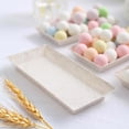 thumbnail image 4 of Efavormart 24 Pack | 5" Mini Rectangular Wheat Straw Fiber Snack Serving Trays, Biodegradable Appetizer Dessert Plates, 4 of 11