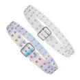 thumbnail image 3 of 2pcs Stylish Leather Belt Jeans Belt Retro Casual Band Jeans Belt Air Hole Belt (Transparent + Colorful), 3 of 9