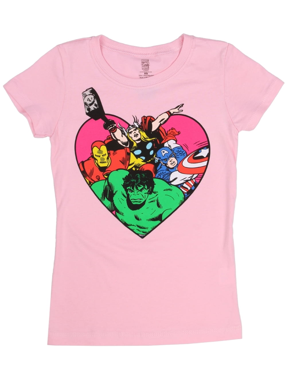 Marvel Comics Girls' Sleeve T-Shirt (Little -