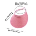 thumbnail image 4 of Sun Visors for Women Men, Lightweight Sun Hat Sunvisor for Running, Portable Outdoor Sports Visor for Beach Summer Hiking and Walking, Breathable Cap, Lightweight Visor for Travel, Pink, 4 of 6