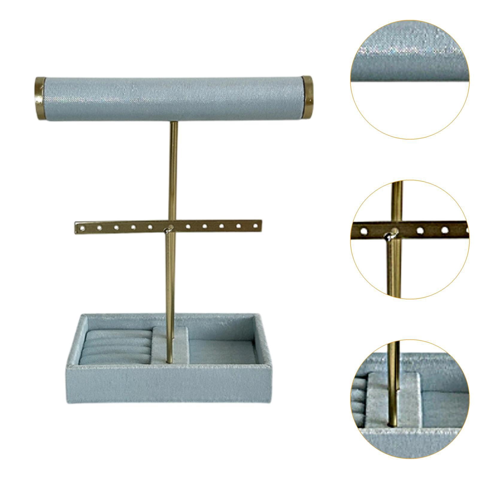 QccHieUs Jewelry Organizer Stand Bracelet Holder Display Hanger Modern Room Decor Jewelry Blue