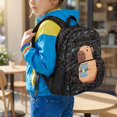thumbnail image 2 of Uorisanigo Kids Backpack for Elementary School, Lightweight Casual Rucksack for Boys 6-9, Large Capacity Daypack with Adjustable Straps for Camping Black Science Capybara, 2 of 7