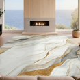 thumbnail image 2 of Design&I 4'x6' Washable Area Rug Flatweave Daily Traffic Ready Beige Veining Abstract Marbled Swirl Contemporary Large Neutral for Dorm Room, Living Apartment, 2 of 7