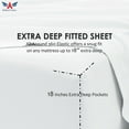 thumbnail image 4 of Pure Giza Cotton Cal-King Size Bed Sheets Set- 300-TC Bedding – Cal-King Size Bed, 18" Inch Deep Pocket 300TC Cal-King Sheets - White, 4 of 7