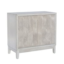 Powell Crocker 2-Door Accent Cabinet, Antique White