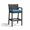 Water blue cushion, variant on Set of 2 Wicker Bar Stools with Cushions, Indoor Outdoor Bar Height Chairs Wicker with Footrests and Armrests for Backyard, Patio, Pool, Garden, and Deck