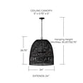 thumbnail image 4 of 3 Light Pendant In Coastal Style-26.75 Inches Tall And 24 Inches Wide-Matte Black Finish    -Traditional Installation Capital Lighting 347533Mb, 4 of 7