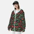 thumbnail image 5 of Kdxio Strawberry Print Women Men Sun Protection UPF 50+ Jackets Zip Up Long Sleeve Hoodie Hiking Lightweight with Pockets, 5 of 8