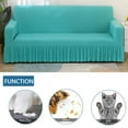 thumbnail image 5 of Dowbom Sofa Cover for 3 Seater,Stretch Sofa Slipcover with Skirt Furniture Protector Non-slip Washable Spandex Couch Cover for Living Room Bedroom Decoration-M(145-185cm)-blue, 5 of 7