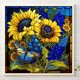 thumbnail image 1 of Cuadros Decorativos 5D bricolaje cuadrado completo taladro diamante pintura vidrieras girasol decoración (ZQA839) Wdftyju embutido en tela, 1 of 1
