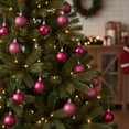 thumbnail image 3 of Northlight 96ct Shatterproof 4-Finish Christmas Ball Tree Ornament Set 1.5" - Magenta Pink, 3 of 4