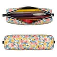 thumbnail image 2 of Cauagu Watercolor Wildflowers Print Leather Pencil Pen Case - Stationery Bag Portable Stationery Bag Big Capacity Pencil Pouch Cosmetic Organizer Bag for Men & Women, 2 of 7