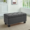 thumbnail image 5 of Home Square 2-Piece Set with Storage Ottoman & Cocktail Ottoman in Gray, 5 of 17