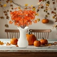 thumbnail image 1 of Vrorvz Décor de Feuilles d'Érable d'Halloween Feuilles d'Érable Simulées pour Décorations Festives Intérieures Extérieures avec Conception Durable Réutilisable Convient pour Rehausser 23.6 Po Orange, 1 of 6