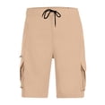 thumbnail image 4 of Chiccall Mens Cargo Shorts Lightweight Summer Casual Elastic Waist Drawstring Outdoor Hiking Work Shorts with Multi Pockets, 4 of 7