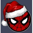 thumbnail image 2 of Boy's Marvel Christmas Spider-Man Santa Hat  Graphic Tee Navy Blue Heather Small, 2 of 3