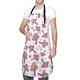 thumbnail image 3 of Goofa Purple Mushroom Printed Waterproof Apron 33" Chef Aprons for Men Heavy Duty Chemical Work Apron Adjustable Bib Apron, 3 of 9