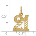 thumbnail image 3 of 14k Diamond-cut 21 Pendant, 3 of 3