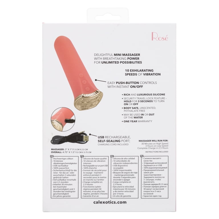 CalExotics Uncorked Rose Bullet Vibrator, Pink