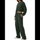 thumbnail image 1 of Conjunto de Chándal de 2 Piezas para Mujer: Sudadera Corta con Parte Delantera y Pantalón Deportivo de Pierna . Conjunto de Estar por Casa. Verde Oliva XL, 1 of 8