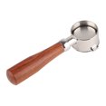 thumbnail image 1 of 51mm Bottomless Portafilter 51mm Portafilter 2 Ear Stainless Steel Portafilter Coffee Bottomless Portafilter Replacement for EC0310 Coffee Machine Maker 51mm 2 Ear Portafilter, 1 of 8