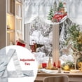 thumbnail image 5 of Christmas Tie Up Valances Curtain, Winter Truck Xmas Pine Tree Dog Snowman Snowfall Adjustable Rod Pocket Short Window Treatment Tie Up Curtains Valances for Kitchen Living Room Bathroom 42x18 Inches, 5 of 9