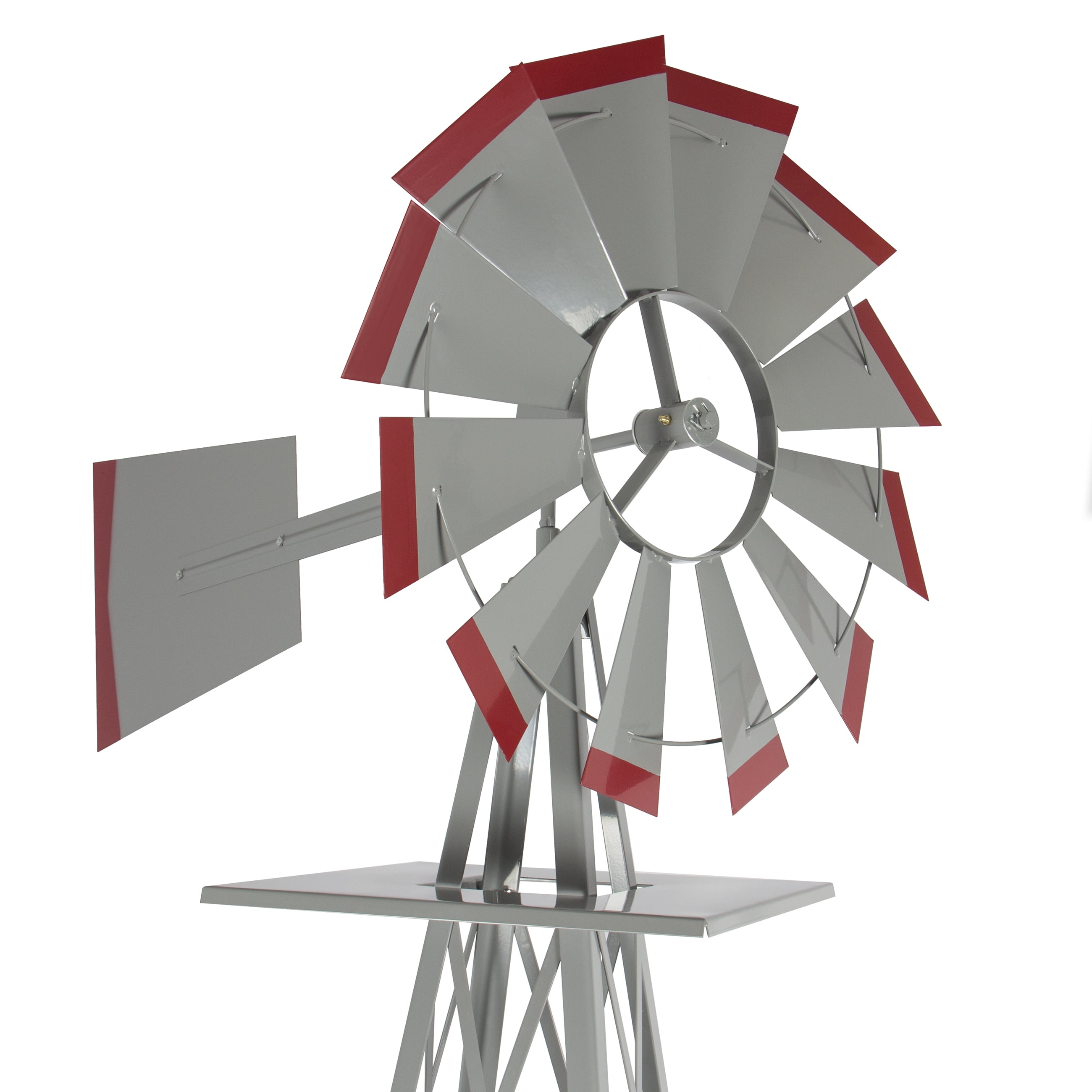 Best Choice Products 8ft Steel Windmill Decoration W 4 Leg Design