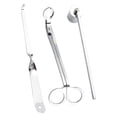 thumbnail image 1 of tredstone Candle Extinguisher Set Candle Snuffer Wick Trimmer Dipper Silver 1Set, 1 of 6