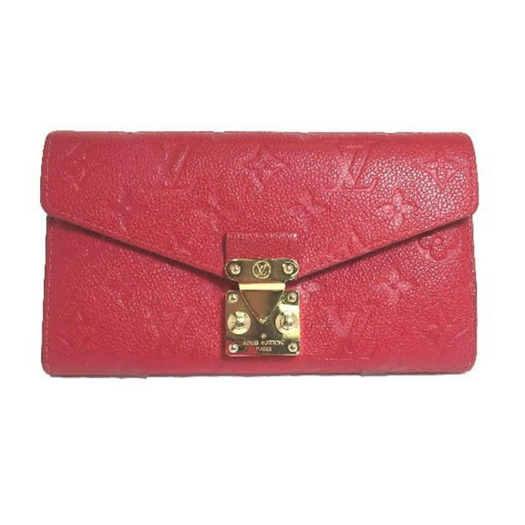 Pre-Owned LOUIS VUITTON Long Wallet Monogram Portefeuille M62459 Louis Vuitton Red LV (Good)