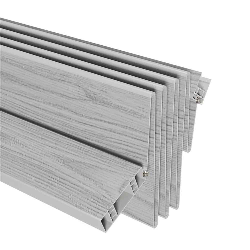 Pemberly Row 48" W PVC Foldable Accordion Doors or Privacy Room Divider - Grey