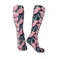 thumbnail image 4 of Daiia Sports Socks Rose Flowers Printed Novelty Crew Socks for Men Women Knee High Socks Cotton Socks Soft & Breathable Support Unisex Socks, 4 of 9