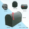 thumbnail image 2 of 4W Rural Mailboxes Galvanized Steel,Jumbo Size,Post-Mount Mailbox in Green, 2 of 10
