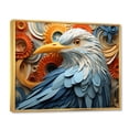 thumbnail image 2 of Designart "Geometric Guardian Coastal Seagull IV" Animals Floater Framed Canvas Print, 2 of 7