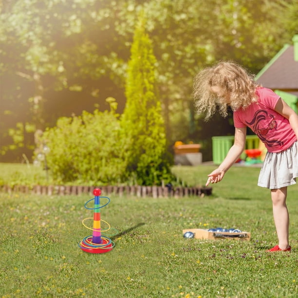 Jeu de Lancer d'Anneaux à Moins de 5 $! CQCYD Jeu de Lancer d'Anneaux Extérieur pour Enfants et Famille, Jouets de Lancer pour Jeux de Fête à la Maternelle, Ensemble d'Activités d'Interaction