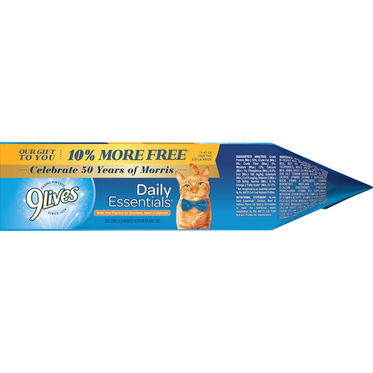 9Lives Daily Essentials Dry Cat Food, 3.47-Pound Bag - Walmart.com