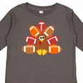 thumbnail image 4 of Inktastic Thanksgiving Cute Football Turkey Boys or Girls Long Sleeve Toddler T-Shirt, 4 of 5