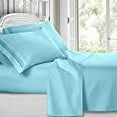 thumbnail image 3 of Clara Clark Premier 1800 Microfiber Collection 3-Line Bed Sheet Set, Cal King Size, Light Baby Blue, 3 of 7