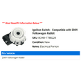 thumbnail image 2 of Ignition Switch - Compatible with 2009 Volkswagen Rabbit, 2 of 3