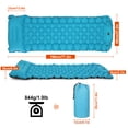 thumbnail image 2 of yeacher Two-Tone Foot Pump Inflatable Camping Mat for Outdoor Adventures - Light Blue & Grey / Orange & Dark Blue Options, 2 of 3