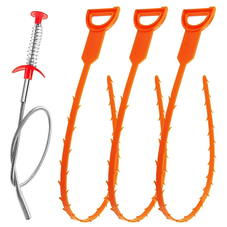 6 Pack Drain Clog Remover Tool, Sink Snake Cleaner Drain Auger Sewer toilet  d