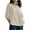 Beige, variant on purcolt Women's Plus Size Cotton Linen T Shirts Scoop Neck Puff 3/4 Length Sleeve Womens Tops Solid Casual Loose Fit Blouses