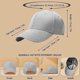 thumbnail image 4 of Baseball Cap, Mens Golf Cap Unisex Adjustable Cotton Sports Sun Visor Hat Classic Dad Cap Trucker Hat Casual Plain Hats for Outdoor Men Women, 4 of 5