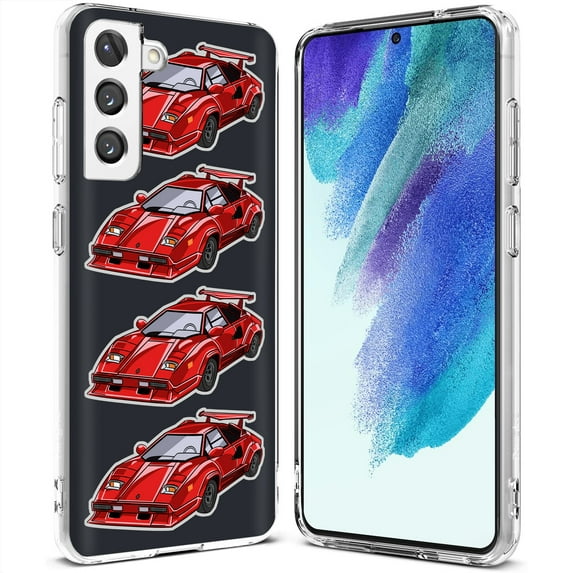 TalkingCase Slim Case Compatible for Samsung Galaxy S21 FE 5G (Fan Edition), Lamborghini Countach Print, Lightweight, Flexible, Soft, USA