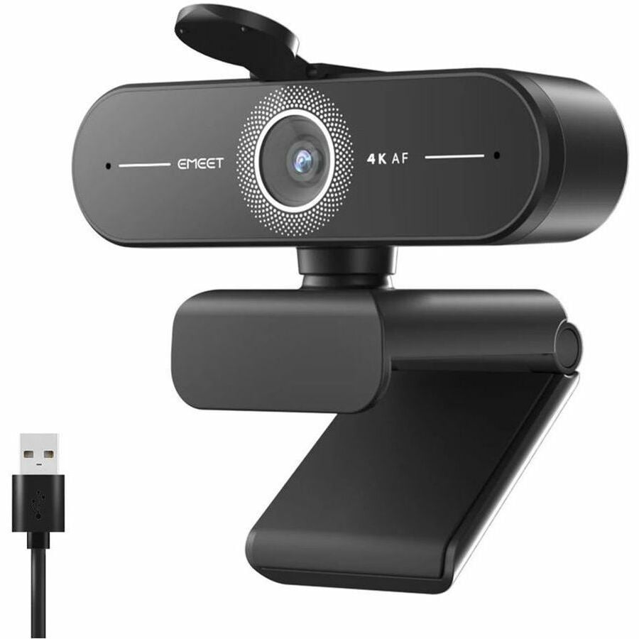 EMEET C60E 4K, 4K@30fps or 1080p@60fps Webcam with 2 Noise Reduction Mics, Autofocus, 73&deg; Field of View, Plug and Play and compatible with all OS, and popular Apps Zoom/Skype/Facetime/YouTube