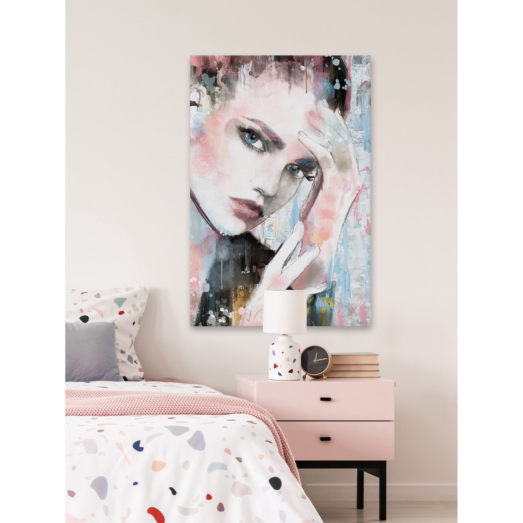 Parvez Taj Thinking Face II Canvas Wall Art