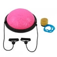 thumbnail image 2 of Half Ball Balance Trainer Yoga Ball Pilates Cushion Inflatable Balance Board Thicken Explosionproof Fitness Exercise Equipment For Work Or Home Gym With Ball Pump And Resistance, 2 of 8