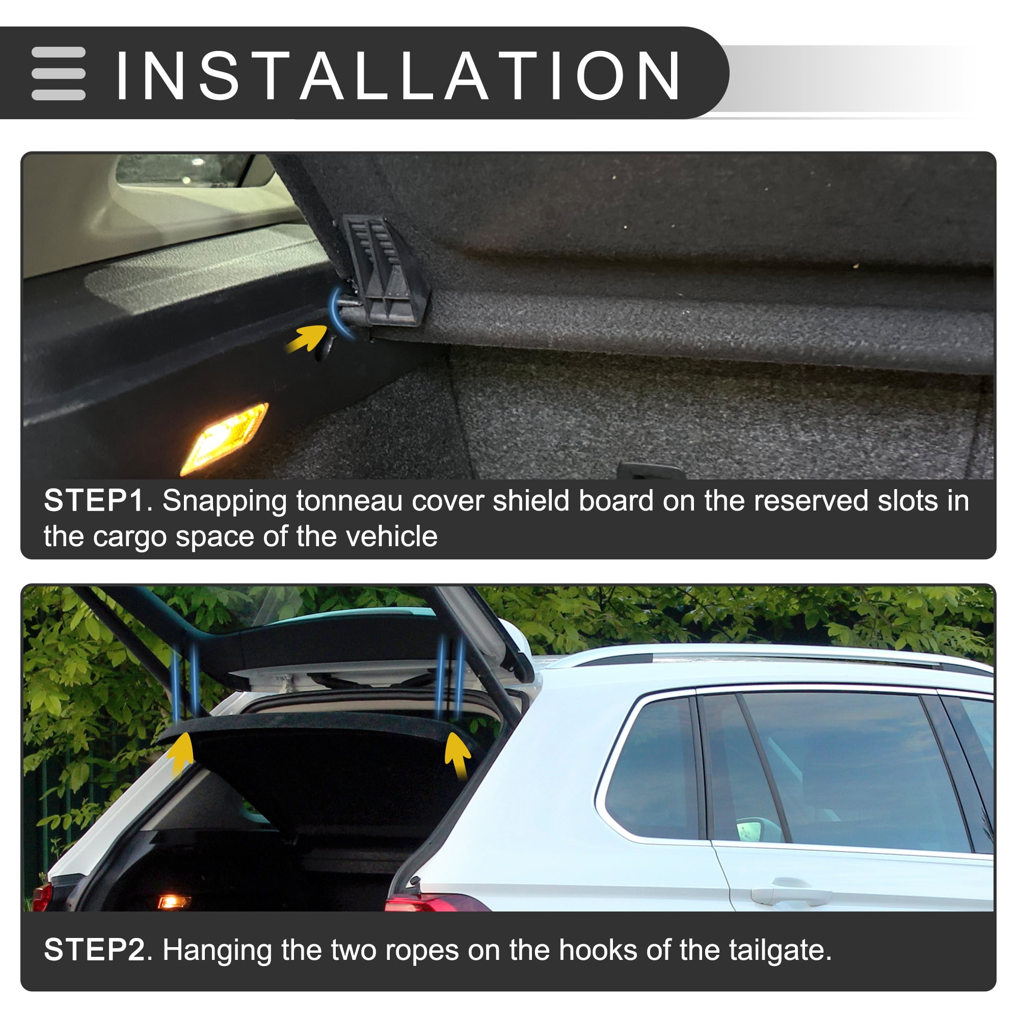 Unique Bargains Car Cargo Cover Board for Ford Fiesta 2013-2017 Tonneau Shield Parcel