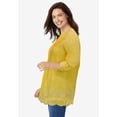 thumbnail image 3 of Woman Within Plus Size Embroidered Pintuck Tunic, 3 of 6