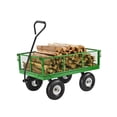 thumbnail image 1 of Carrito de jardín VEVOR, 410 kg, acero con 10 neumáticos, mango giratorio de 180°, 1 of 9